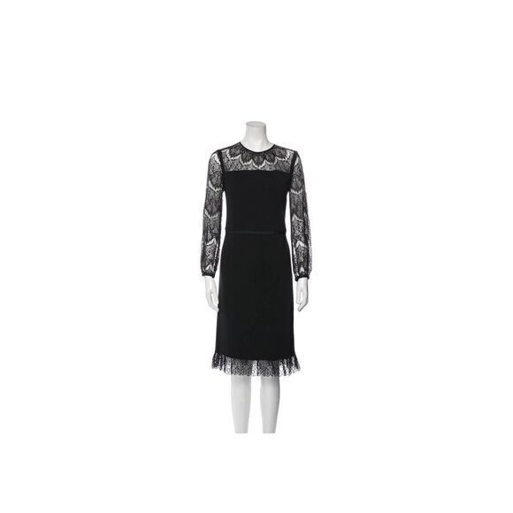 Tory Burch ladies little black dress with crew neck lace size Small - Picture 1 of 4